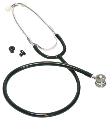 Stethoscope Infant ProAdvantage Latex Free Black 22mm Diaphragm Flexible PVC 22” Y tubing (1/EA) by Pro Advantage  ID P542131